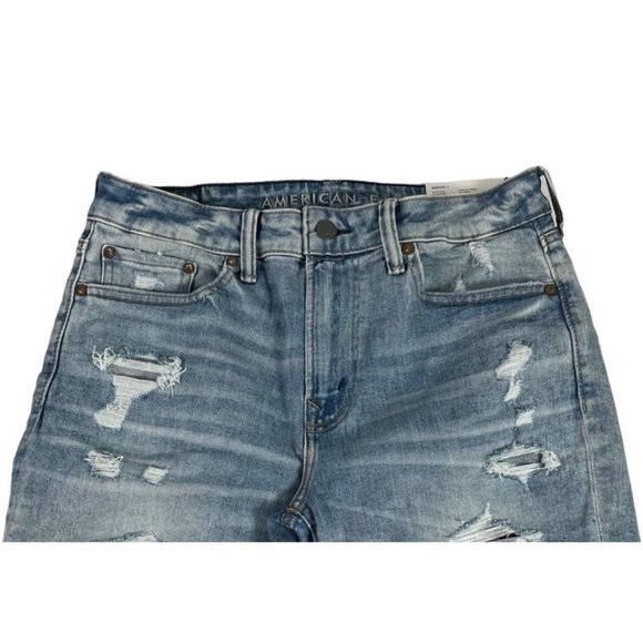 American Eagle AIRFLEX+ men's jean shorts sz 31 distressed NWT - Picture 2 of 8
